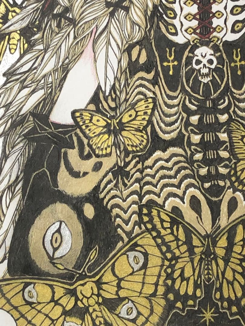 絵画 Moth Girl