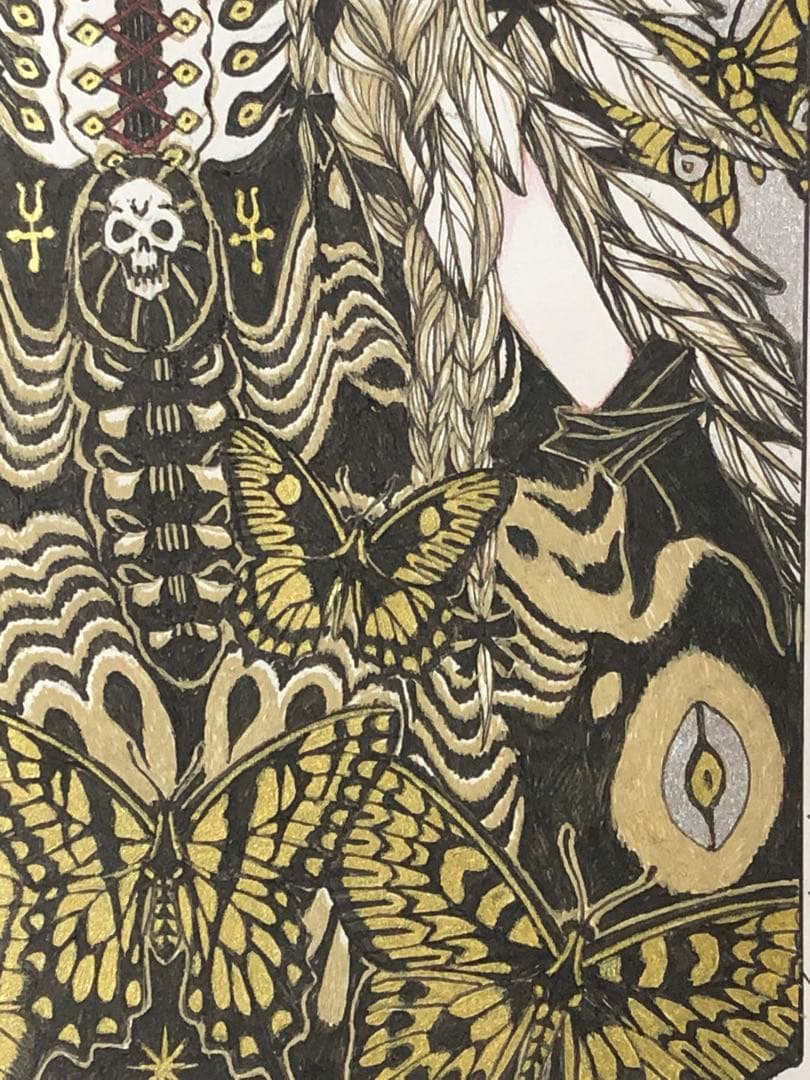 絵画 Moth Girl