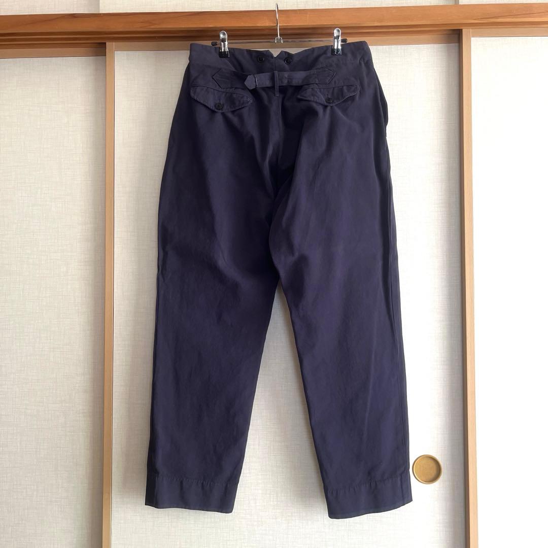 COMOLI 21AW 製品染 バックストラップパンツ NAVY 2 M