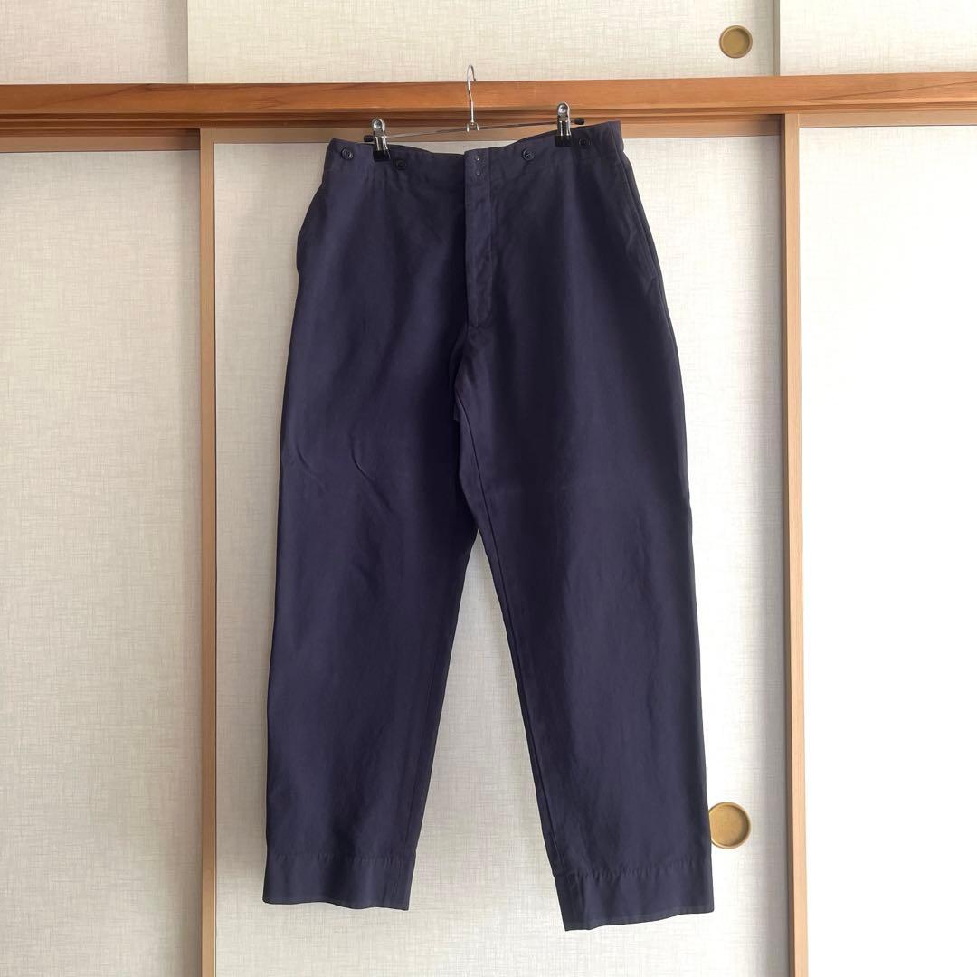 COMOLI 21AW 製品染 バックストラップパンツ NAVY 2 M