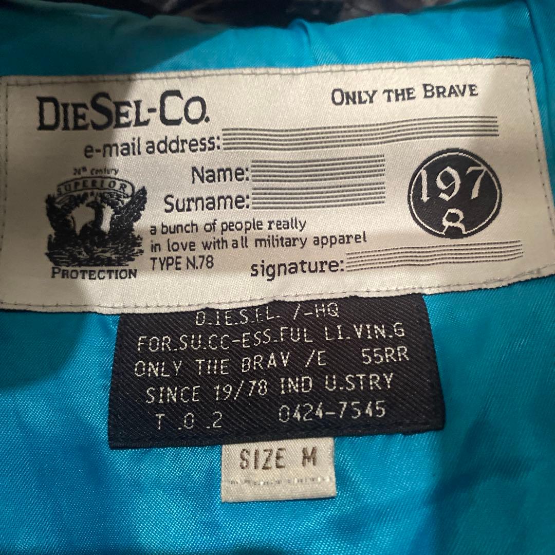DIESELブラック ダウンベスト M