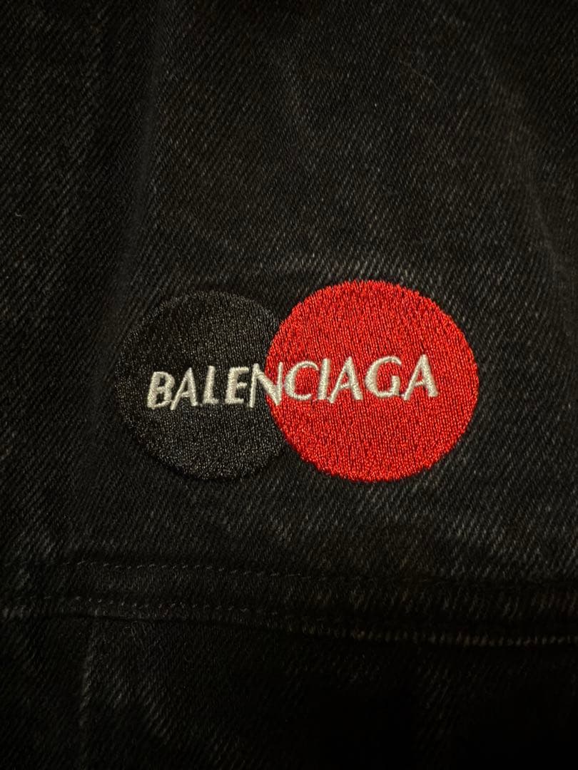 BALENCIAGA MasterCardパロディーデニムジャケット グレー