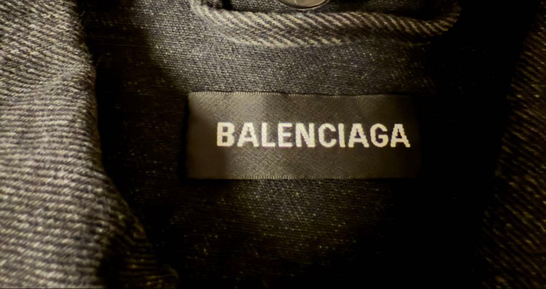 BALENCIAGA MasterCardパロディーデニムジャケット グレー