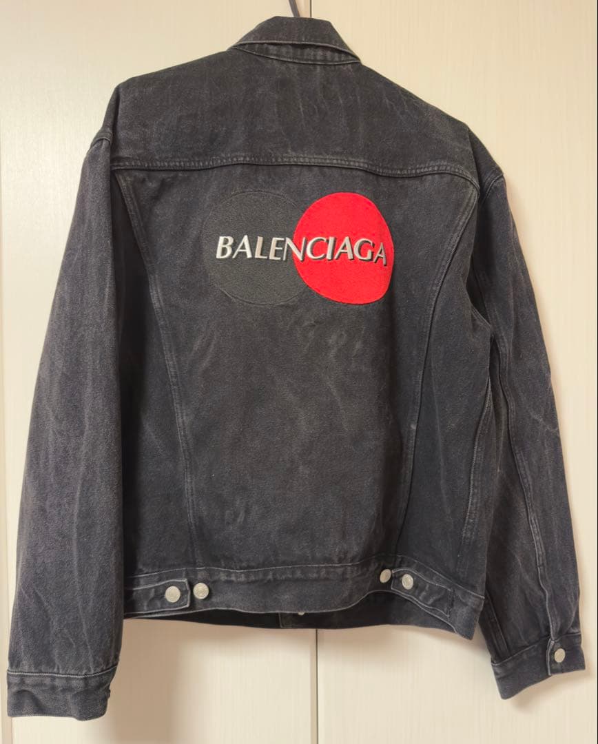 BALENCIAGA MasterCardパロディーデニムジャケット グレー