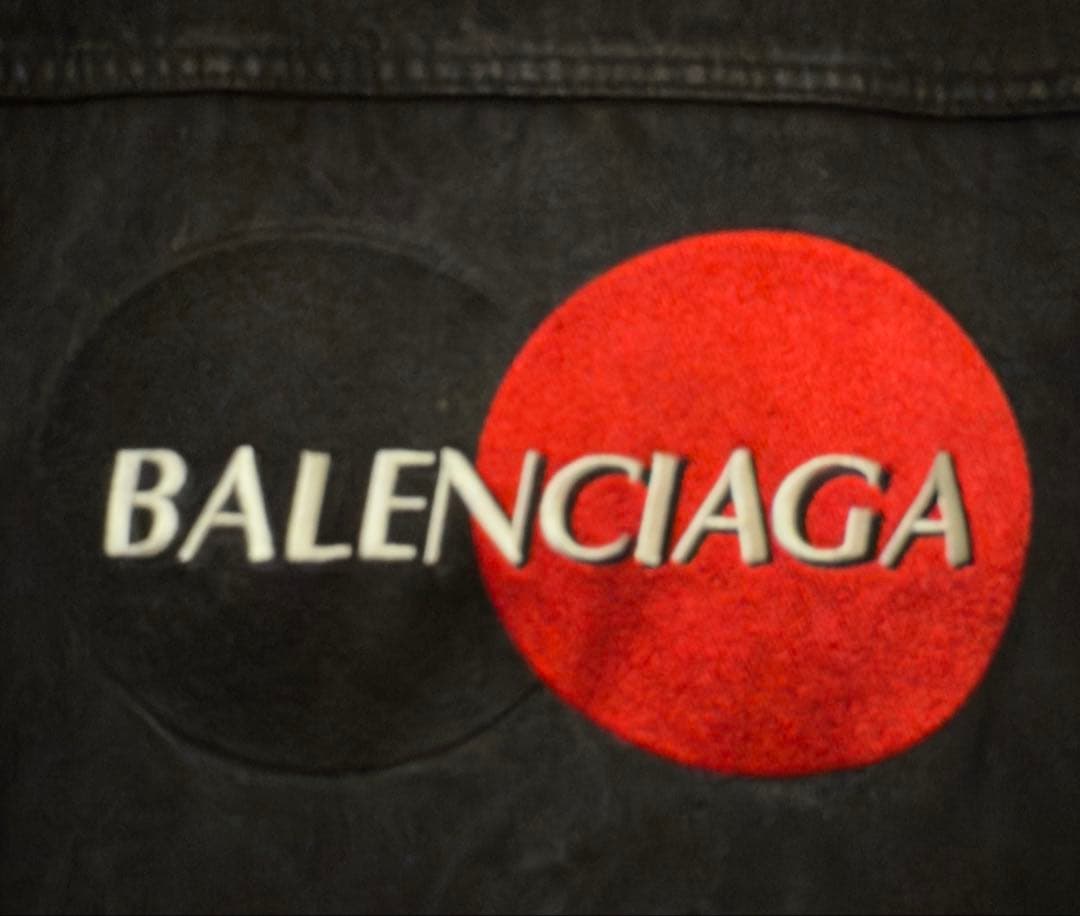BALENCIAGA MasterCardパロディーデニムジャケット グレー