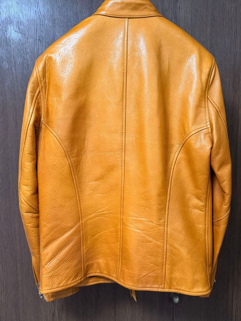 Y’2 LEATHER レザージャケット 38 ブラウン 牛革