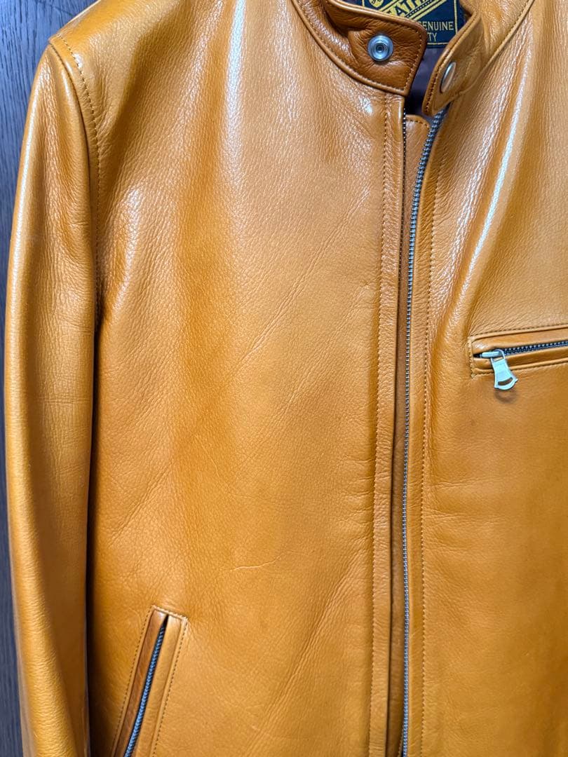 Y’2 LEATHER レザージャケット 38 ブラウン 牛革