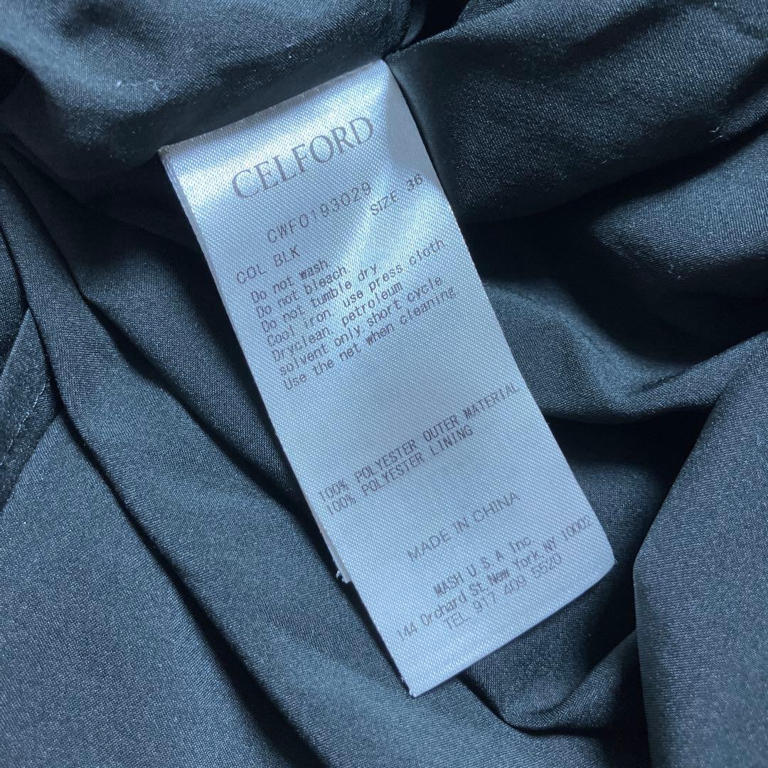 CELFORD ウエストギャザー ノースリーブワンピース 36