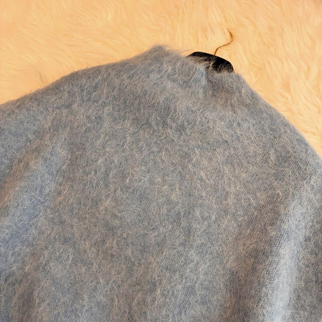 美品♡ebure シャギースーリーアルパカハイネックノースリーブニット