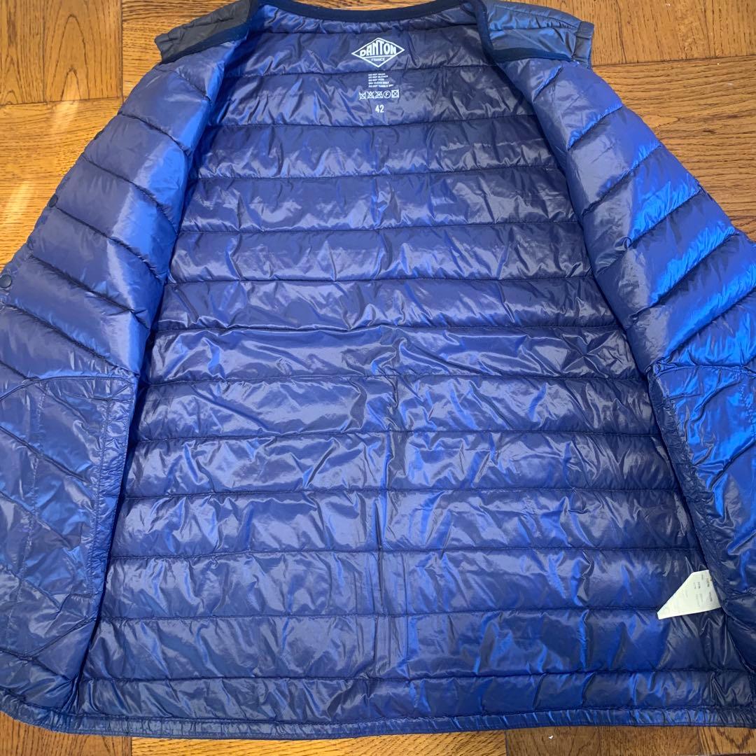 【値下げ】DANTON クルーネックインナーダウンベスト　42
