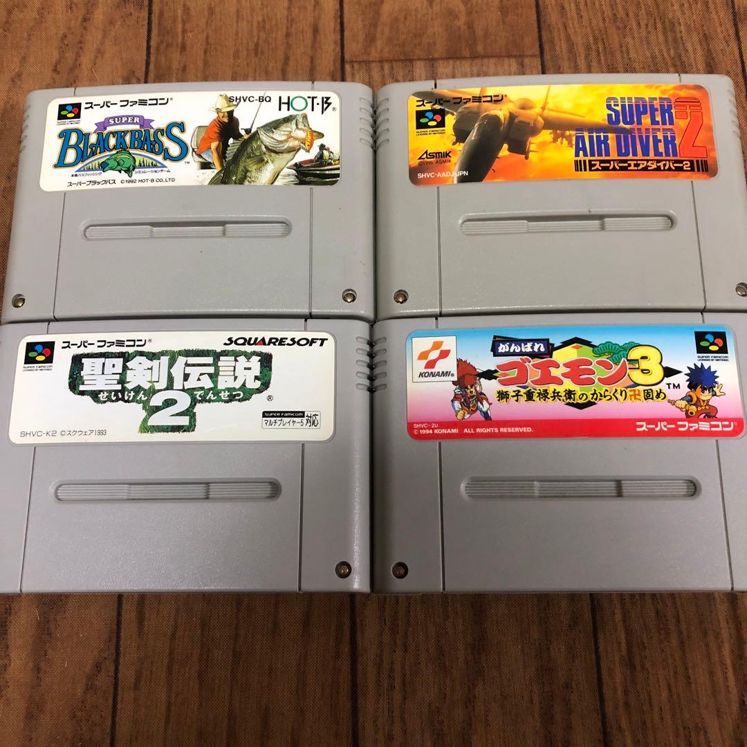ニンテンドー　スーパー　ファミコン　本体　ソフト14