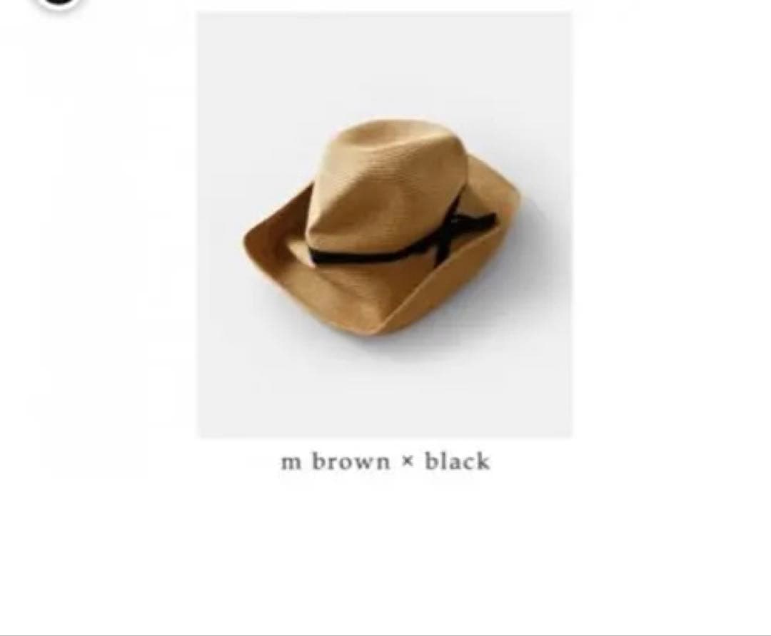 mature ha m brown × black ボックスハット　新品