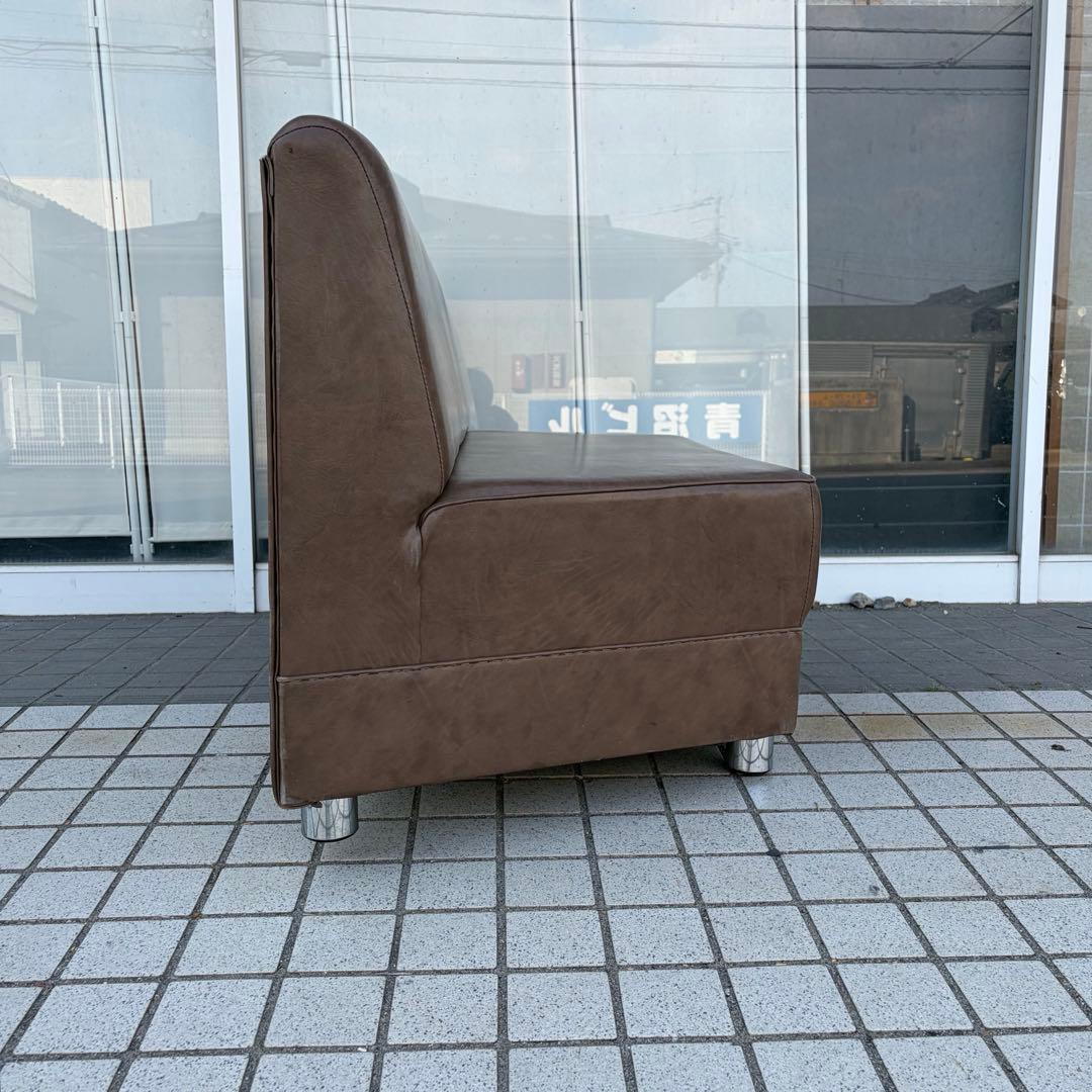 【アンティーク】Public パブリック レザー 2人掛け ソファ 台形 古家具