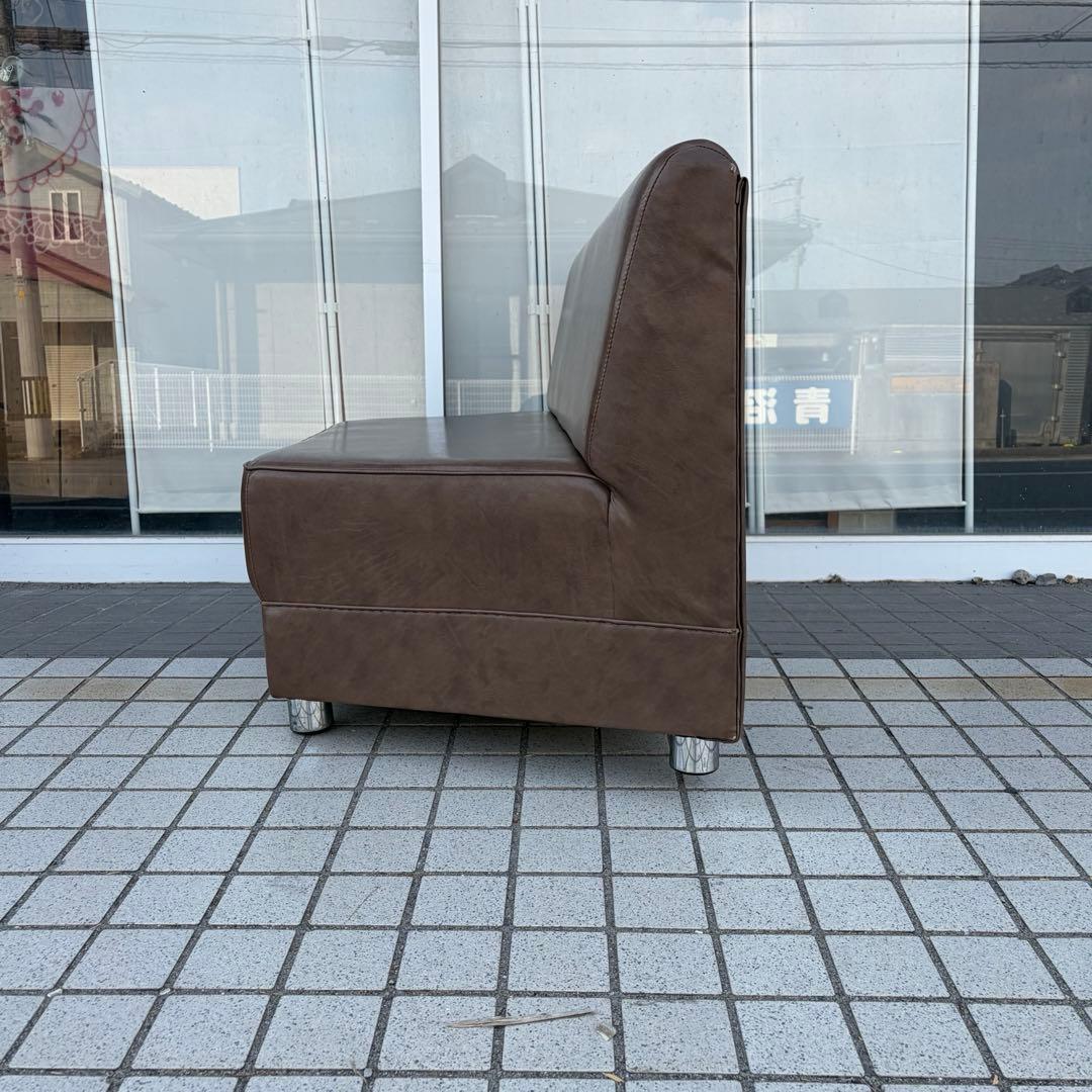【アンティーク】Public パブリック レザー 2人掛け ソファ 台形 古家具