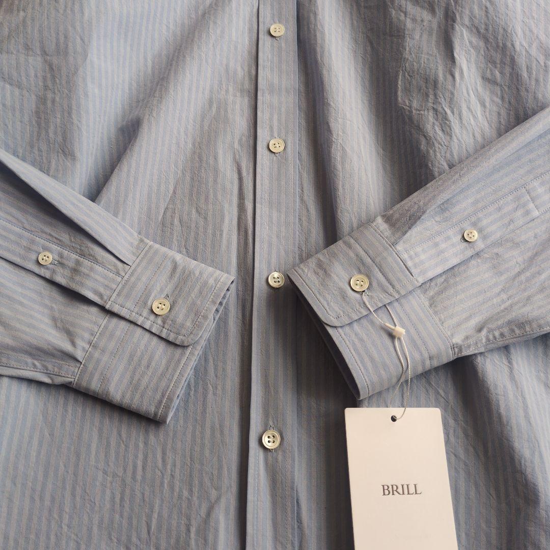 【未使用】現行品　BRILL　ブリル　ストライプオーバーシャツ　定価3.5万円