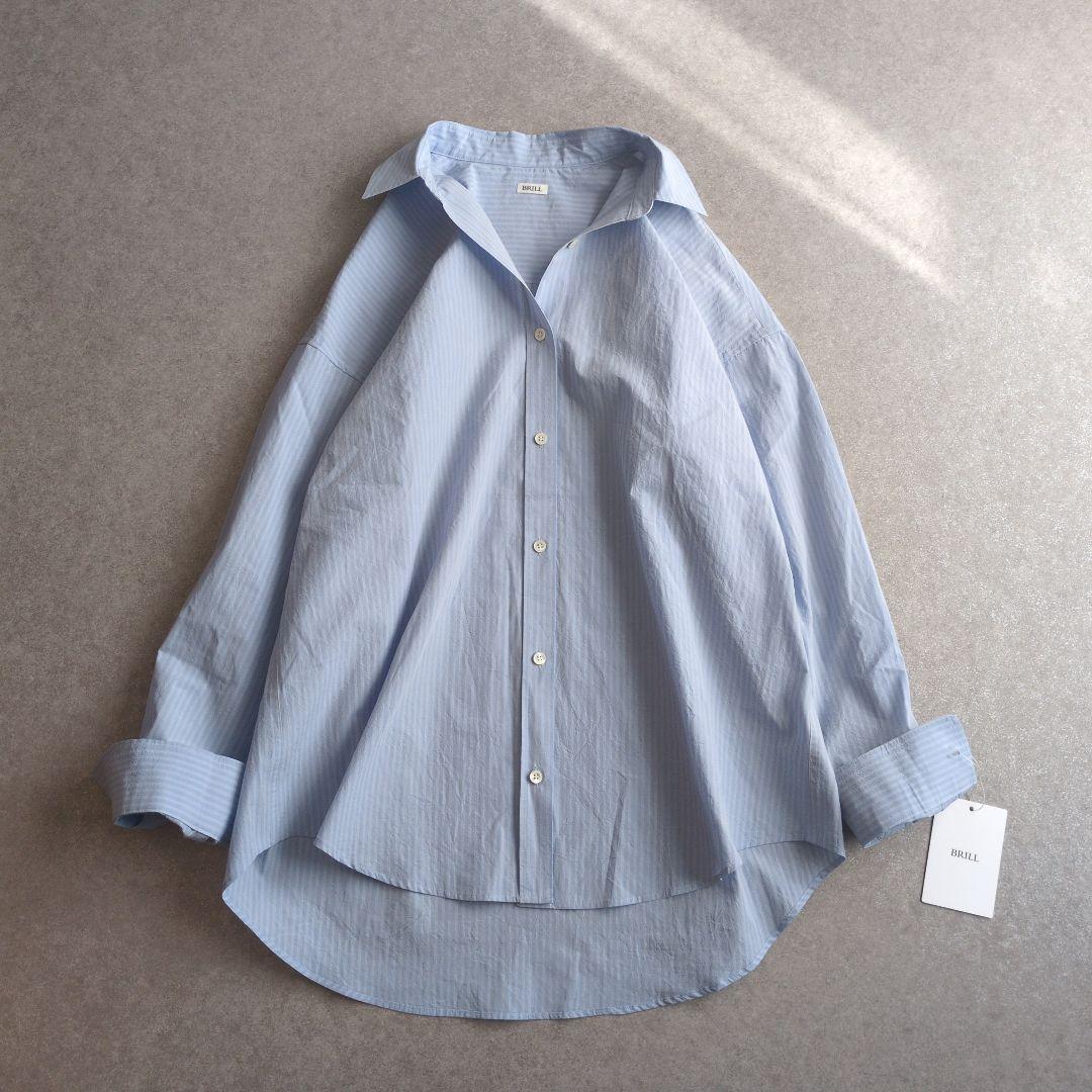 【未使用】現行品　BRILL　ブリル　ストライプオーバーシャツ　定価3.5万円