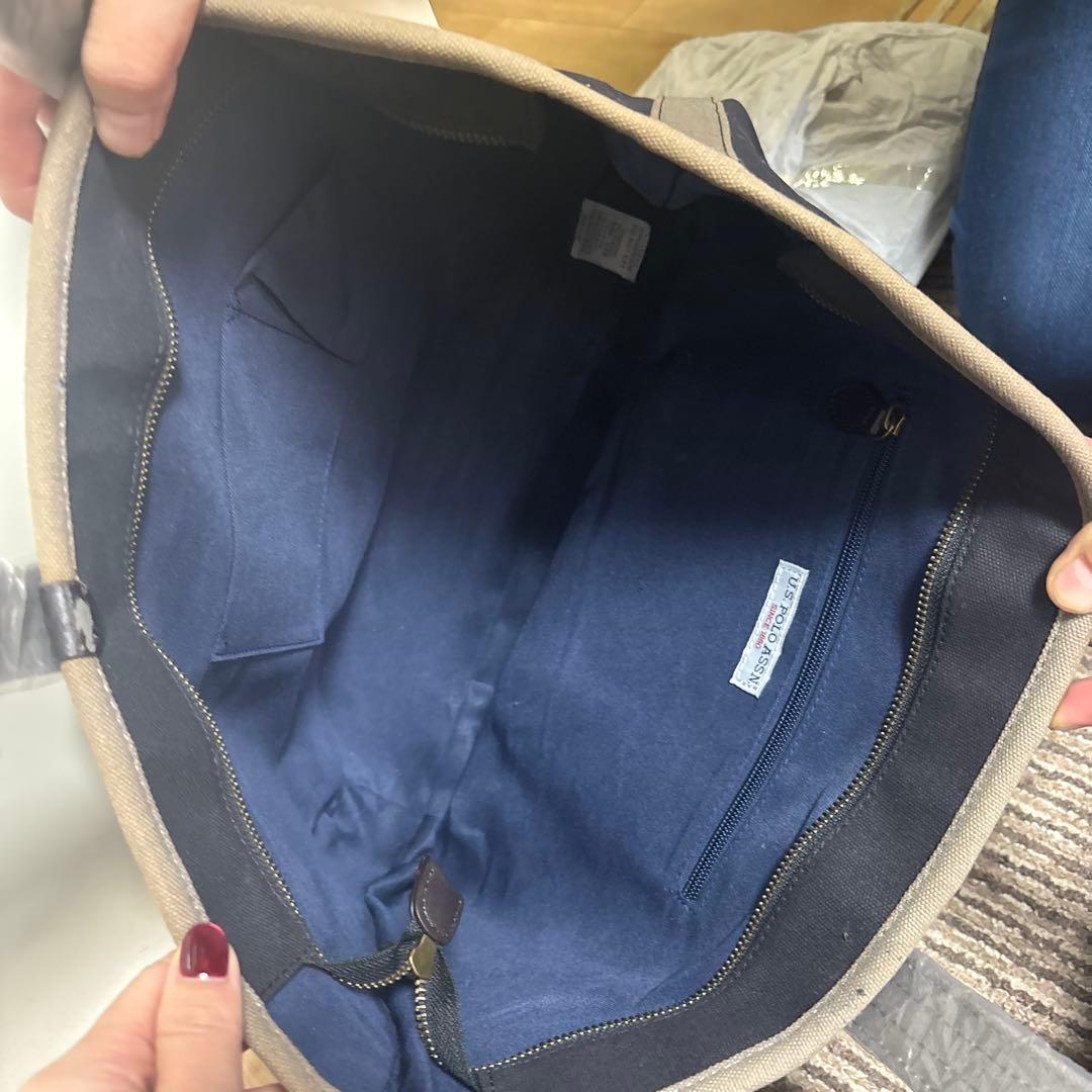 US POLO ASSN トートバッグ 黒/グレー