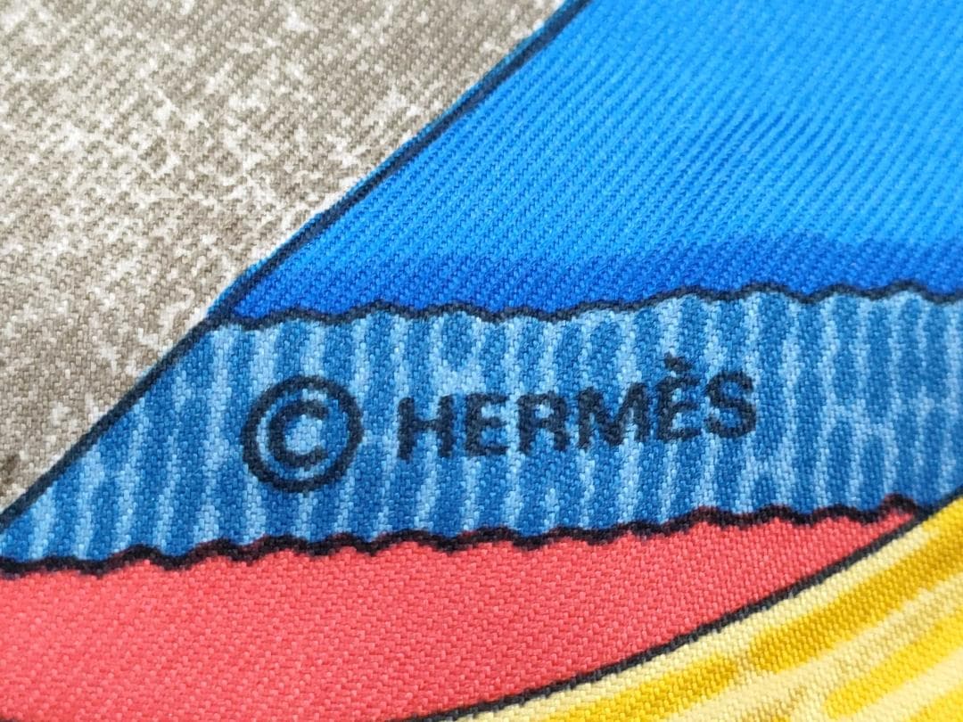 美品 HERMES エルメス カレ90 グランマネージュ スカーフ リング付き