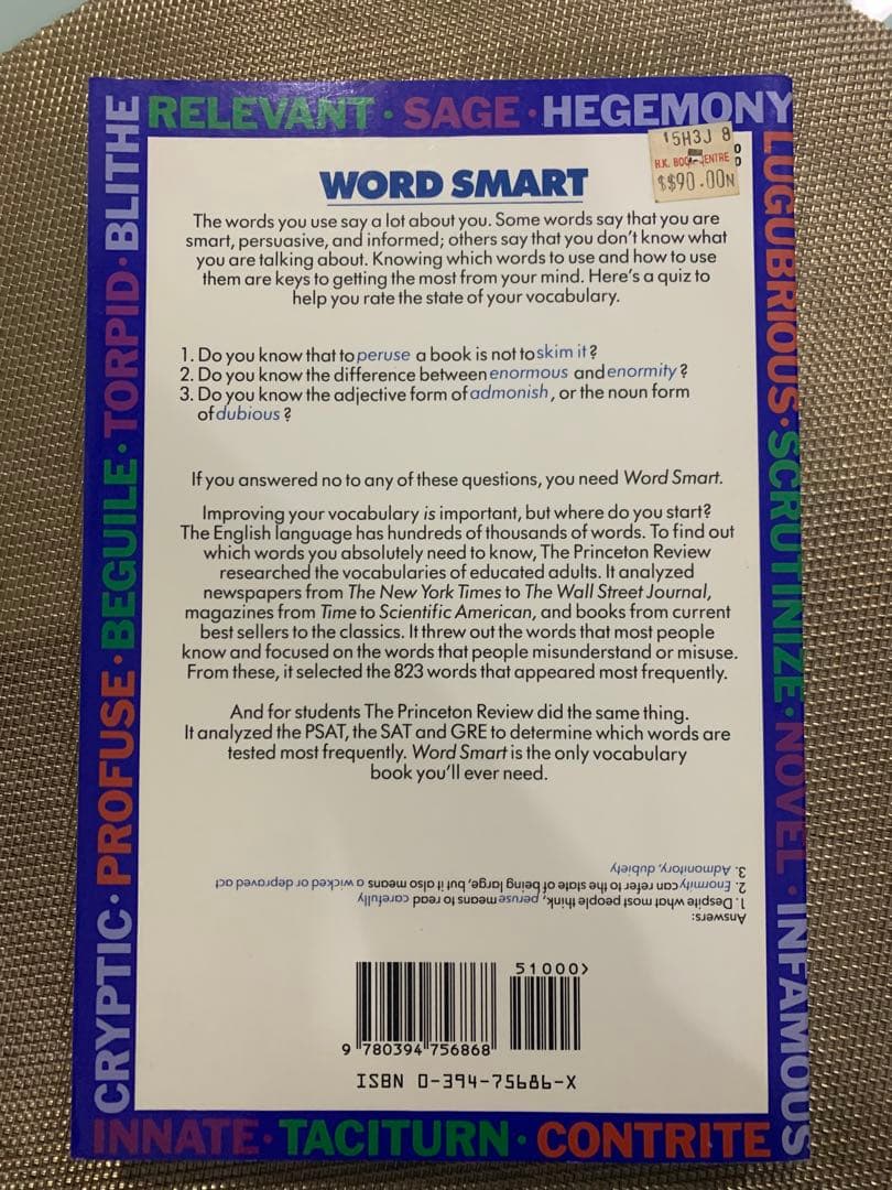 語学・辞書・学習参考書 WORD SMART BUILDING AN EDUCATED VOCAB..