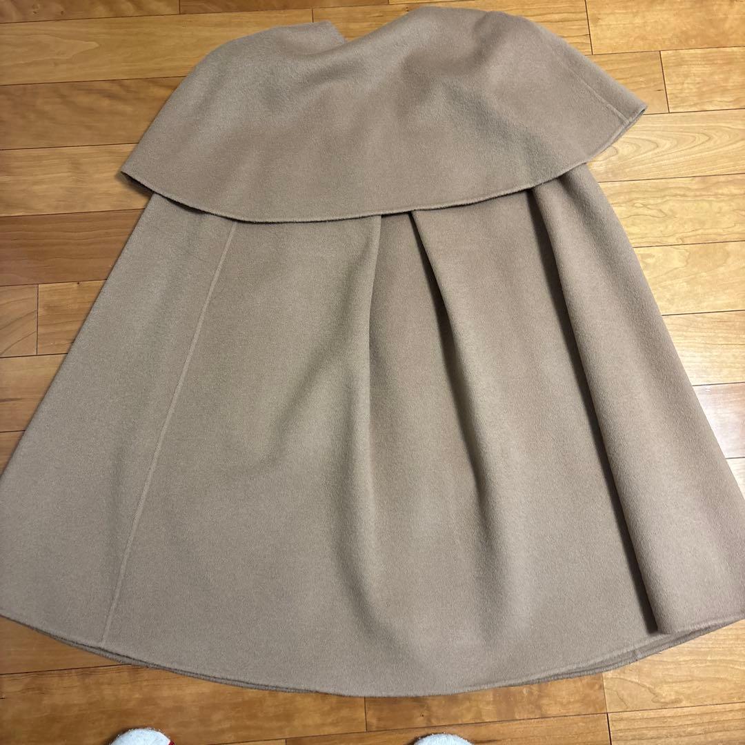 M-PREMIER COUTURE キャメルケープコート
