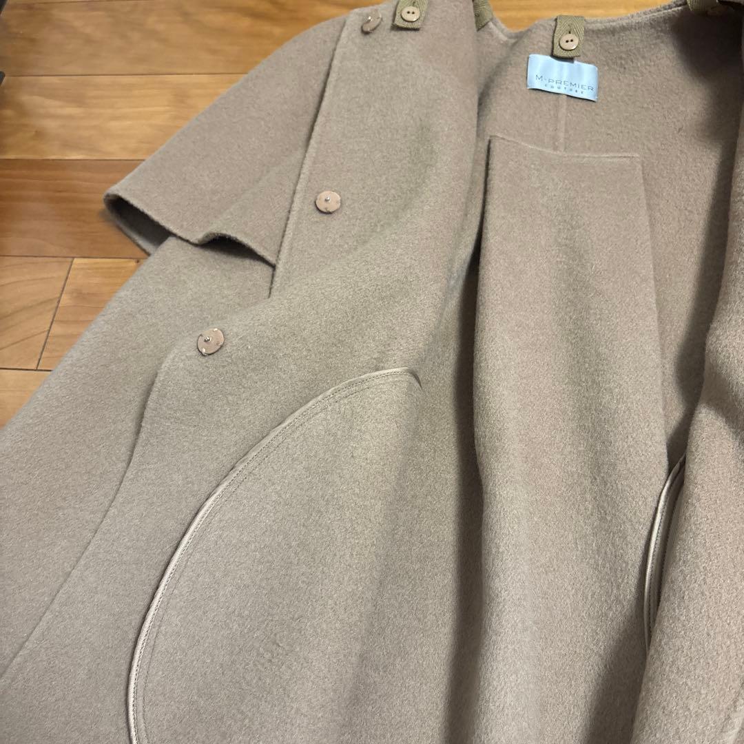 M-PREMIER COUTURE キャメルケープコート