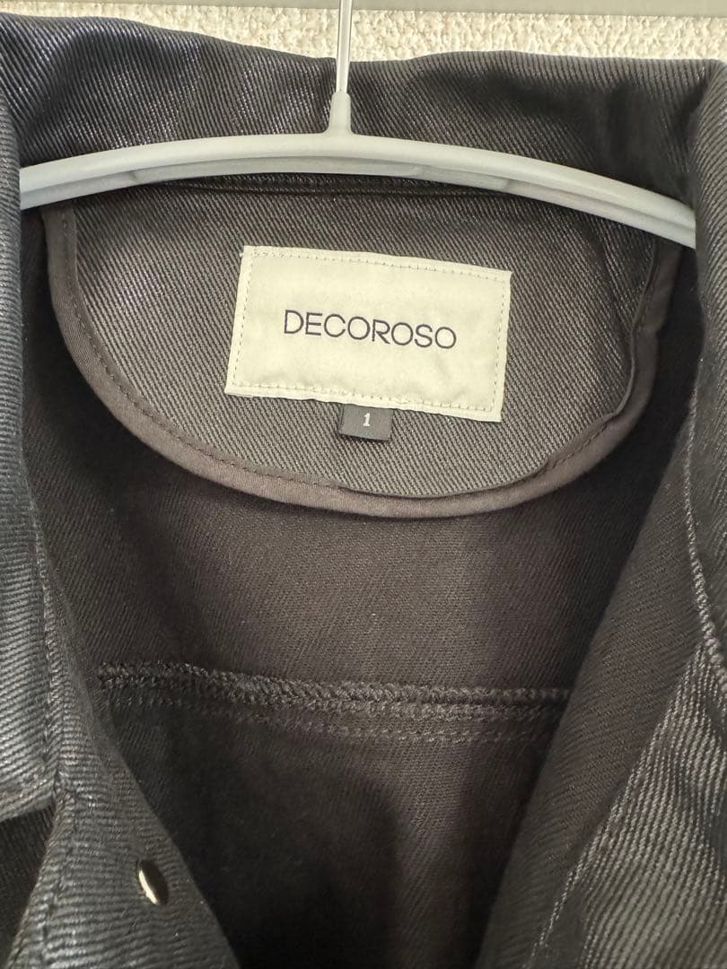 DECOROSO ノックスデニムトラッカージャケット[コーティングブラック]
