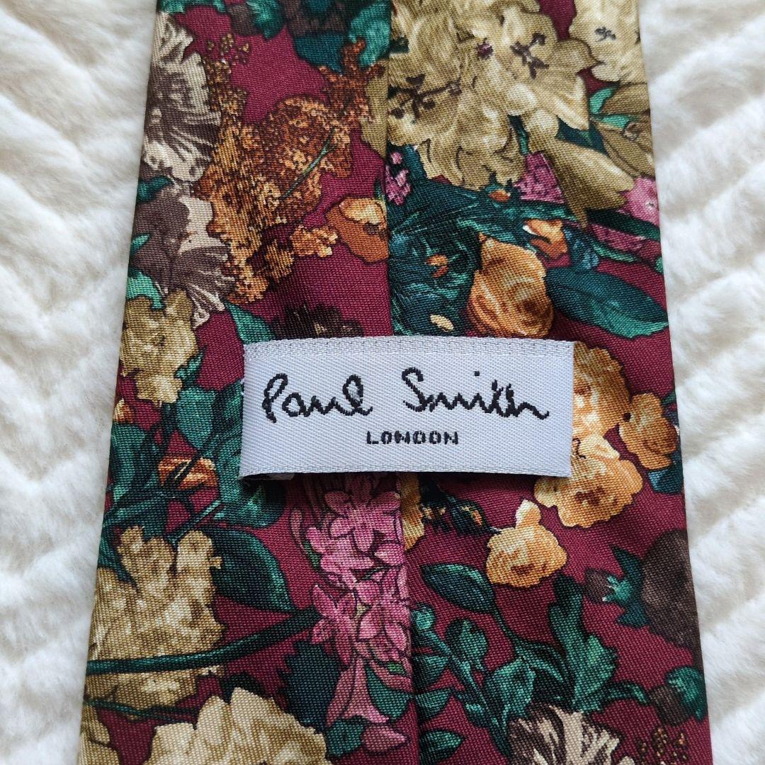 Paul Smith　ネクタイ　花柄　総柄　シルク　紳士服