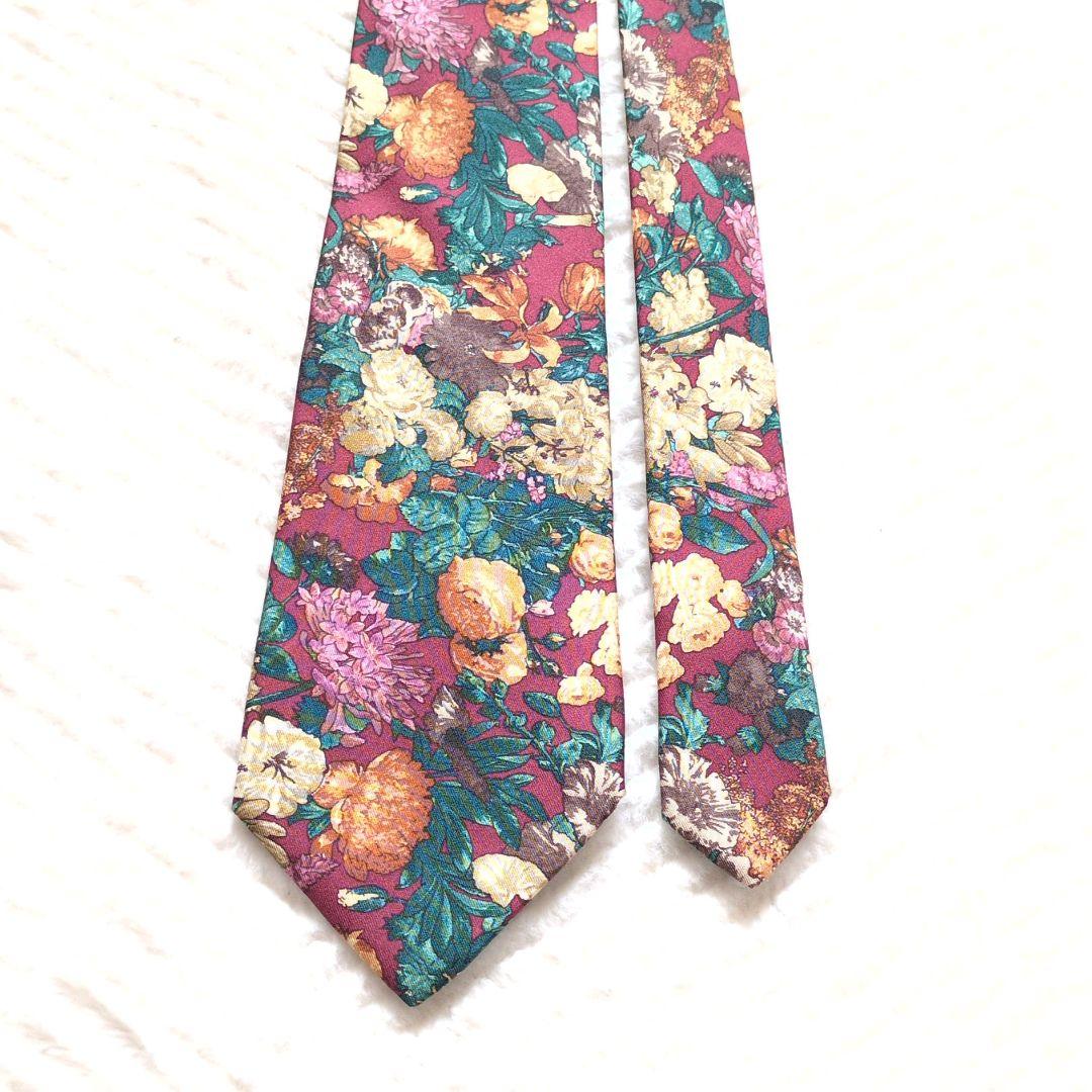 Paul Smith　ネクタイ　花柄　総柄　シルク　紳士服