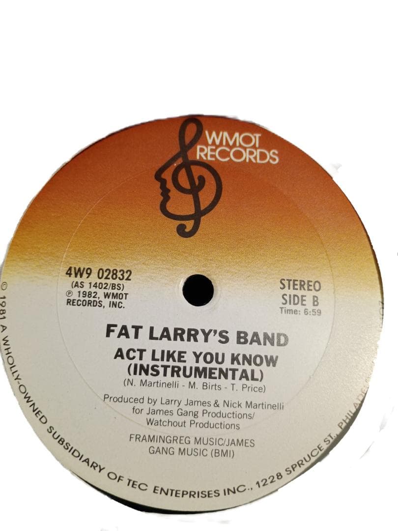 洋楽 FAT LARRY'S BAND ACT LIKE YOU KNOW US 12