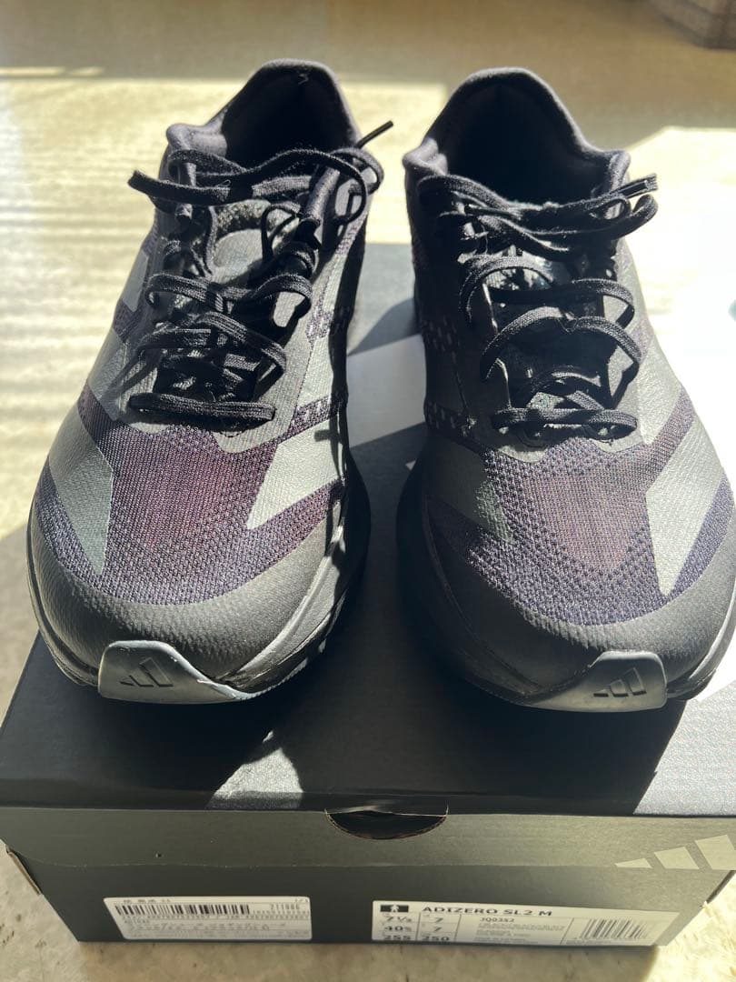 わ*る様 【美品】　adidas ADIZERO SL2 M ブラック 25.5