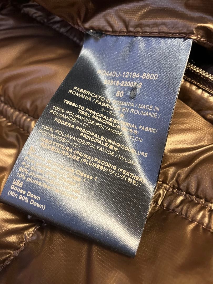 Herno ヘルノダウンベストメンズ XL50ブラウン