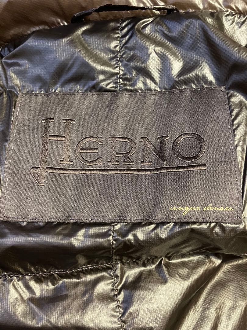 Herno ヘルノダウンベストメンズ XL50ブラウン