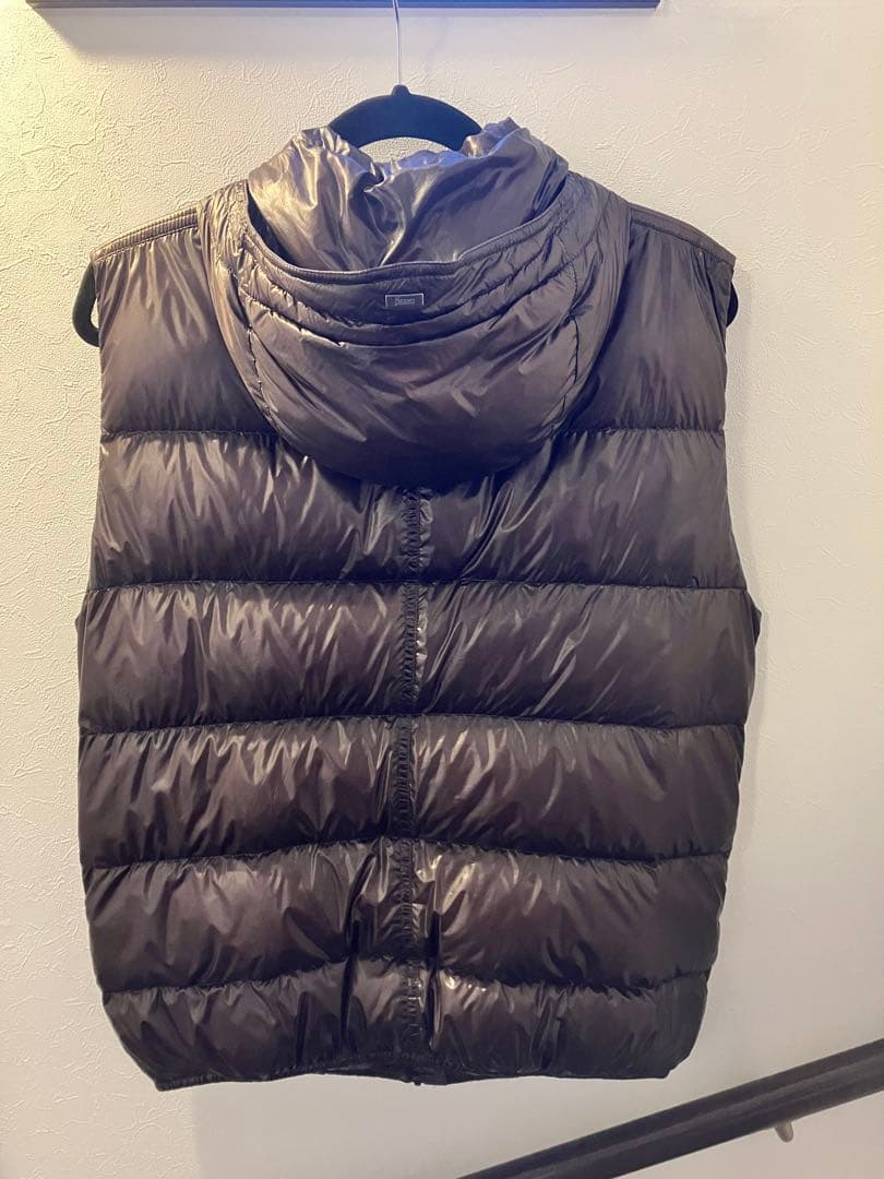 Herno ヘルノダウンベストメンズ XL50ブラウン