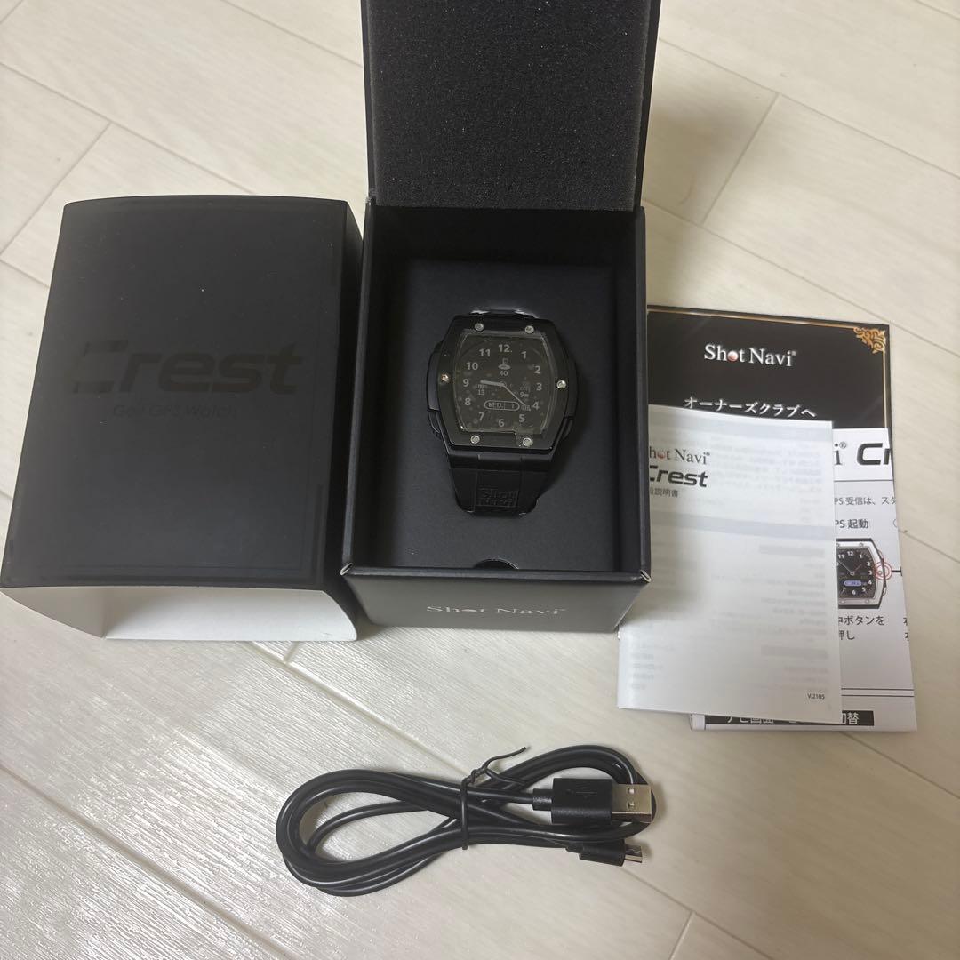 ショットナビCrest GPS Golf Watch ブラック