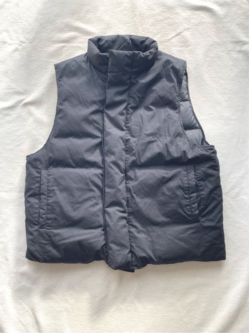 MUJI LABO 高密度織り　撥水ダウンベスト　ブラック　サイズL-XL