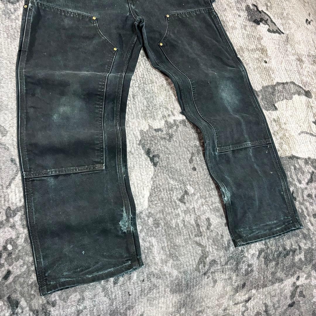 USA製 32×30 Carhartt フェードブラック 金ボタン 極上フェード