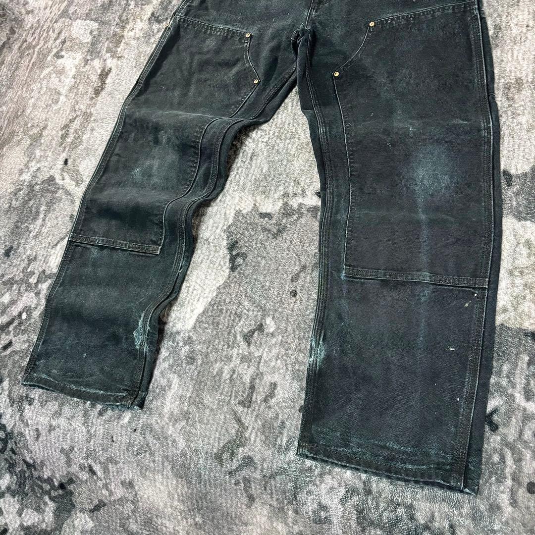 USA製 32×30 Carhartt フェードブラック 金ボタン 極上フェード