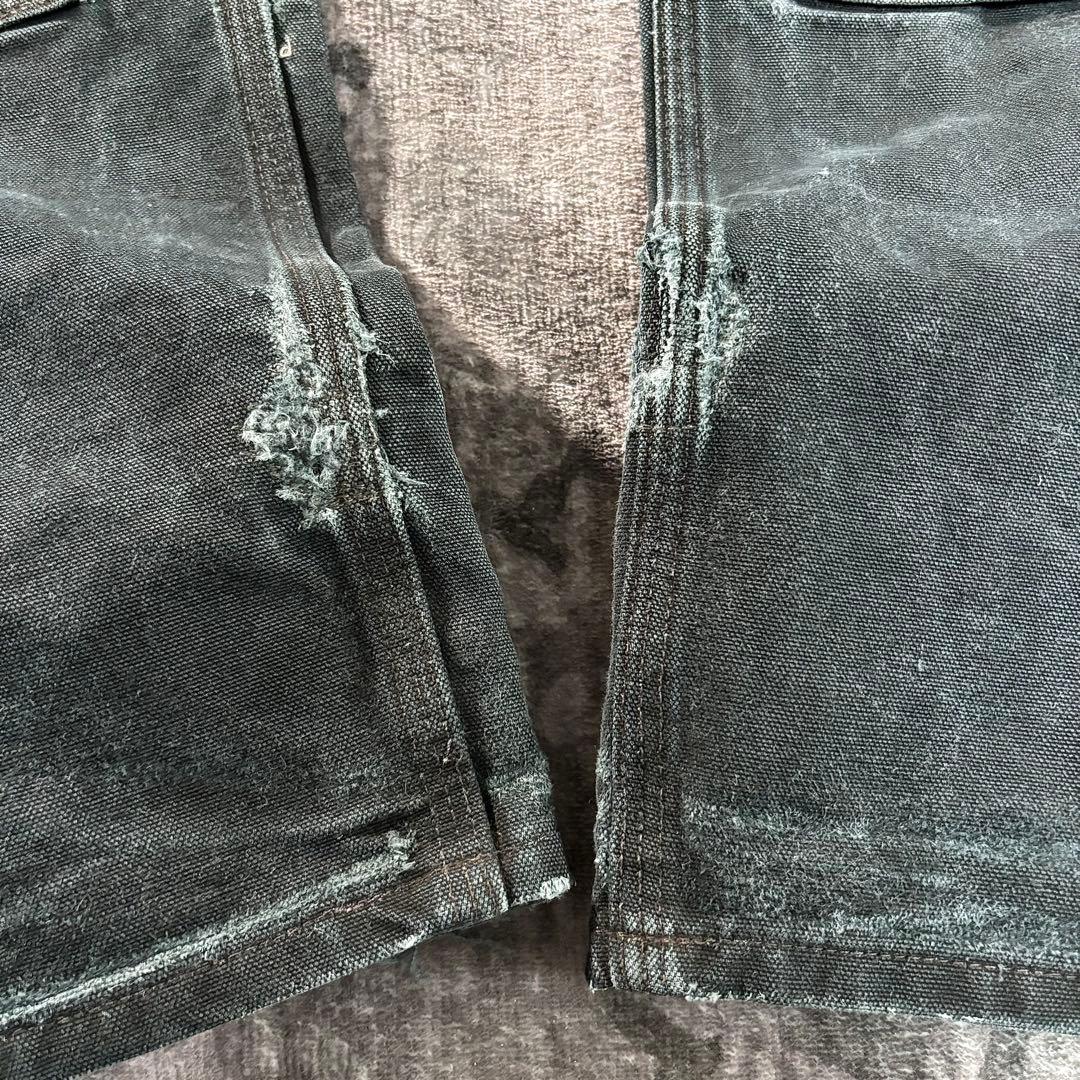USA製 32×30 Carhartt フェードブラック 金ボタン 極上フェード