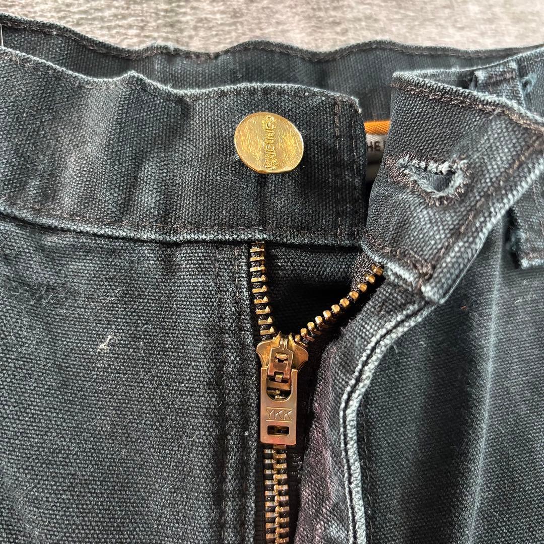 USA製 32×30 Carhartt フェードブラック 金ボタン 極上フェード