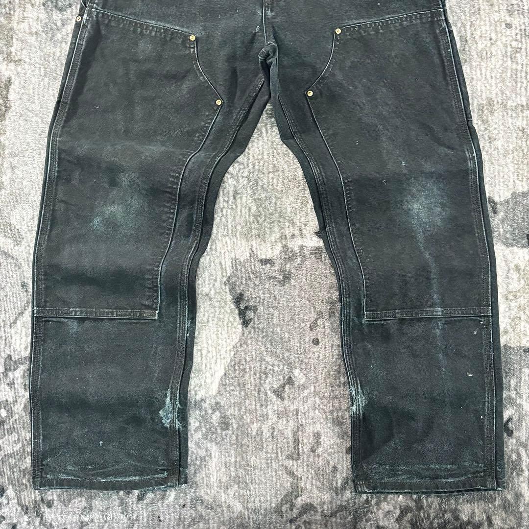 USA製 32×30 Carhartt フェードブラック 金ボタン 極上フェード