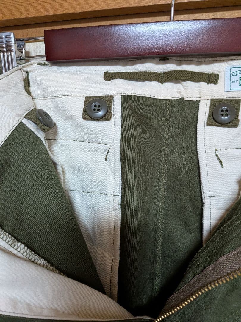 BEEKMAN カーゴパンツ オリーブグリーン