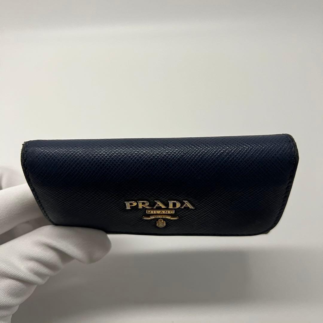 【PRADA】キーケース ロゴ ネイビー 1PG222