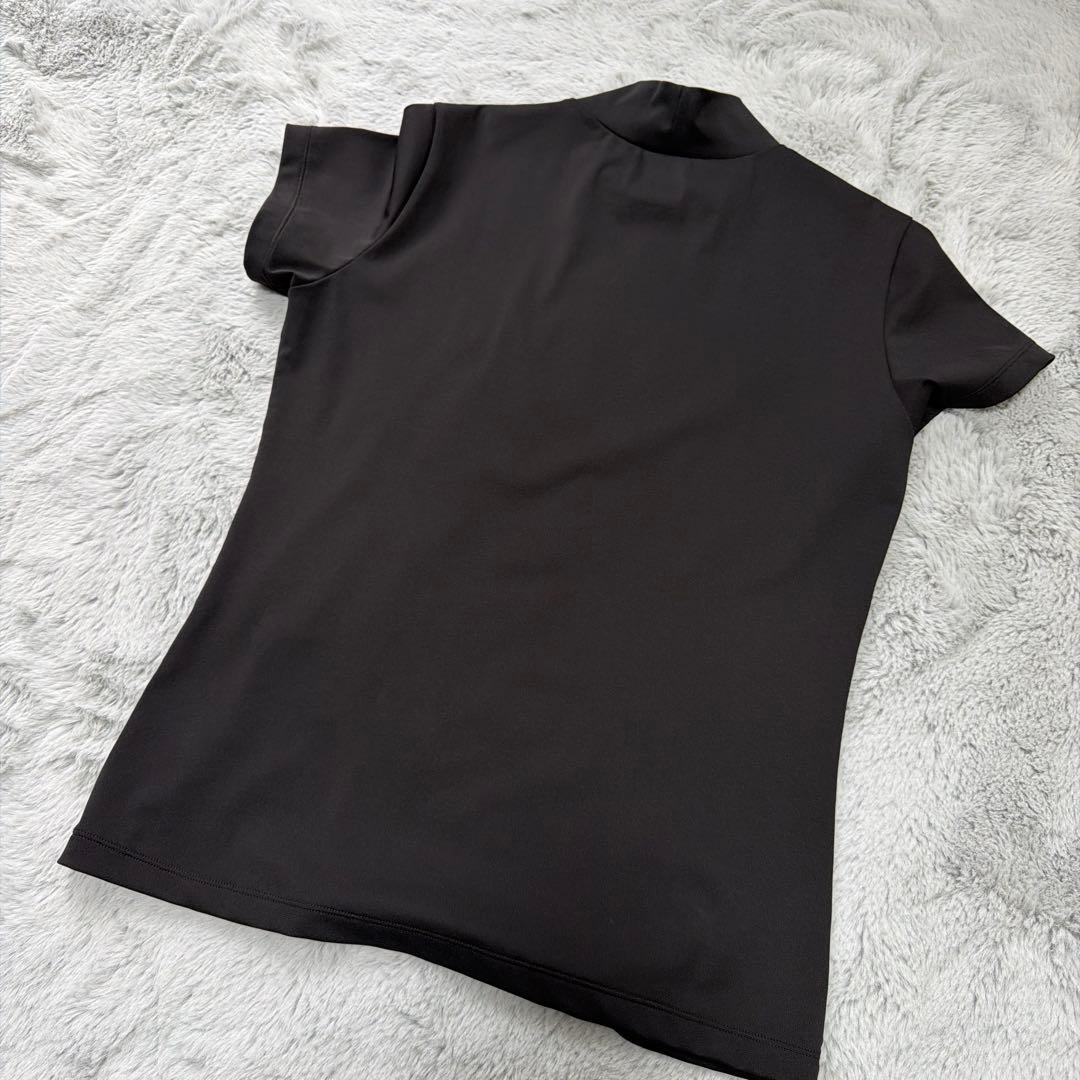 【美品】DESCENTEGOLF黒 モックネックシャツL