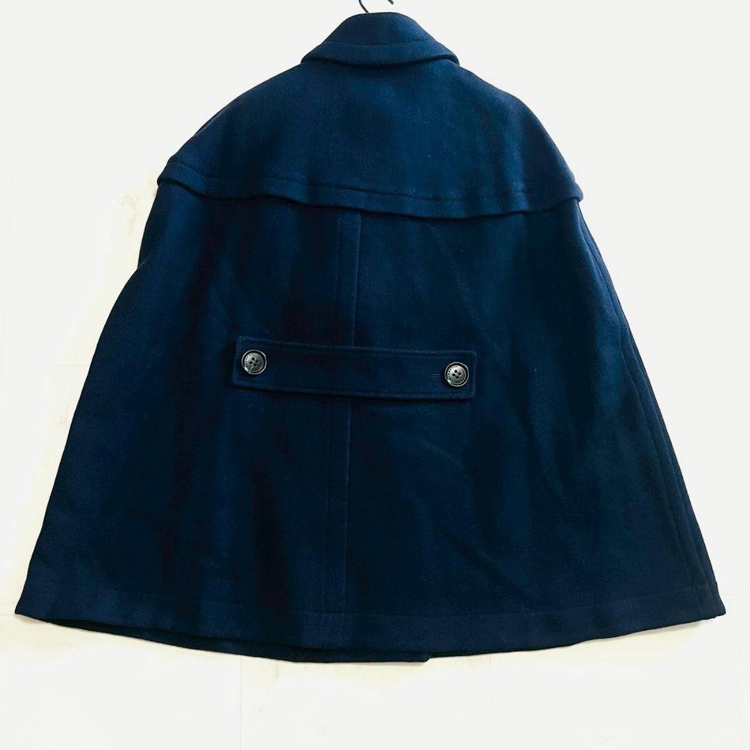 美品✨バーバリー Capsmoore ウールカシミヤ ダッフルケープポンチョ