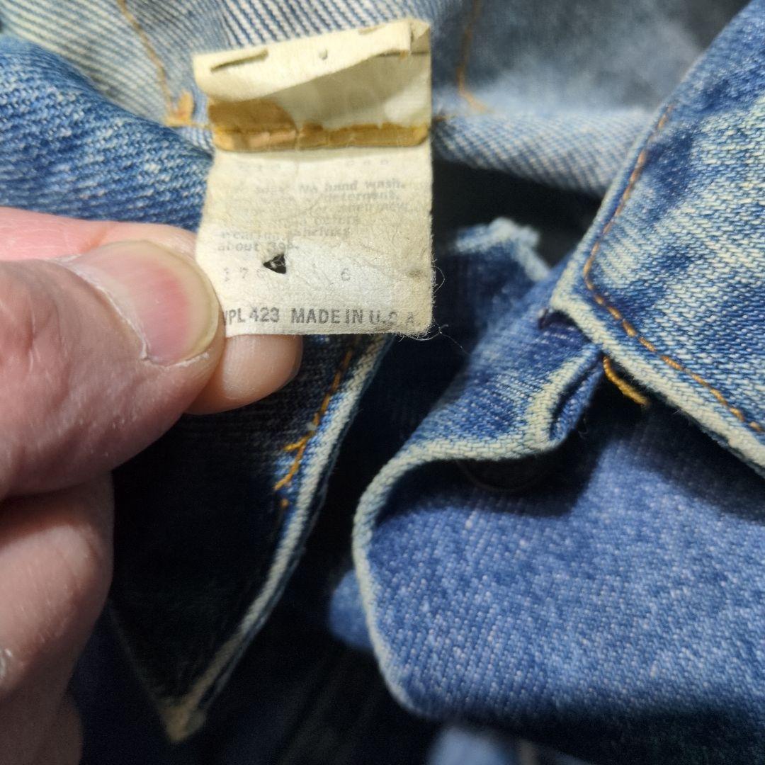 Levi's　デニムジャケット　small　e 70s VINTAGE　USA製