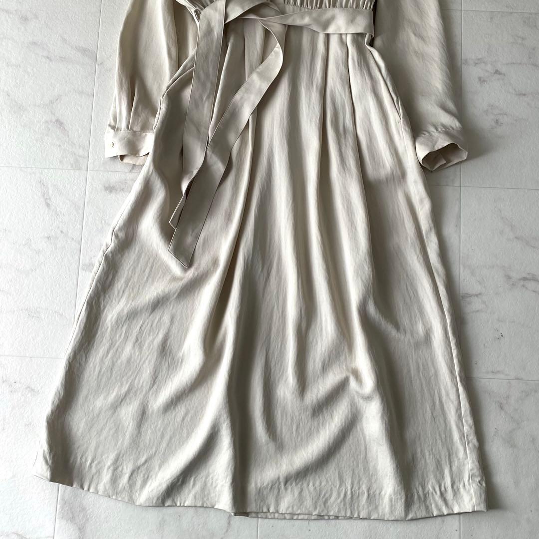 美品.定価3.5万☆ボールジィ 洗える シャツワンピース とろみ ゆったり 36
