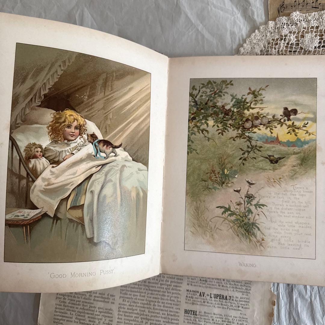 稀少アンティーク美しい挿絵の絵本　洋書ヴィクトリアン古書アーネストニースター絵本
