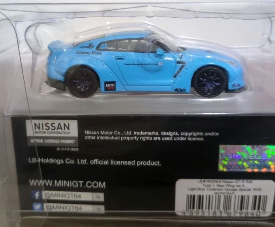 minigt R35 Light Blueダックテール　開封品