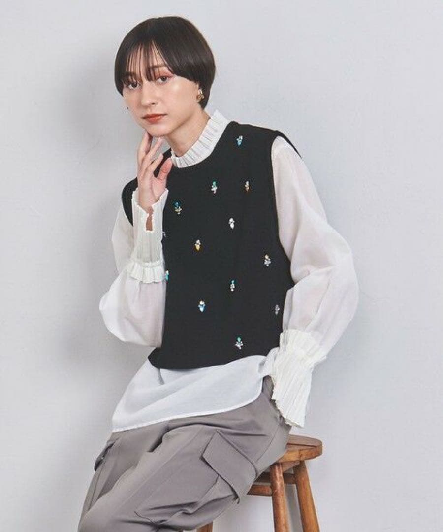 UNITED ARROWS ビジュー ニットベスト