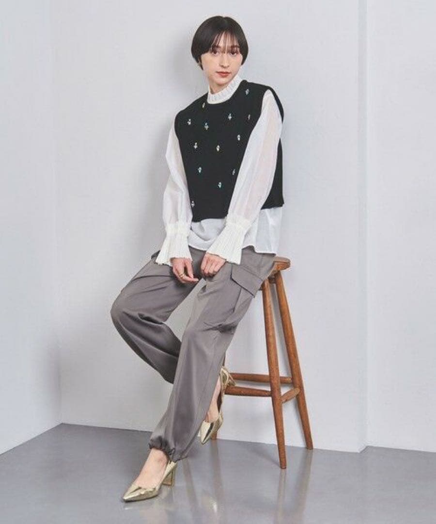 UNITED ARROWS ビジュー ニットベスト